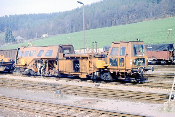 Gleisstopfmaschine Bahnhof Rottenbach